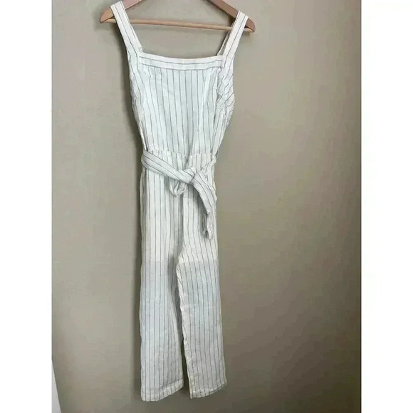 Lost‎ + Wonder Gabriela Jumpsuit White/Blue Size Medium - Picture 10 of 16